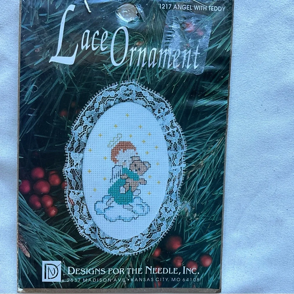 Vintage Lot of 5 Christmas Ornament Cross Stitch Kits Holiday Time Janlynn